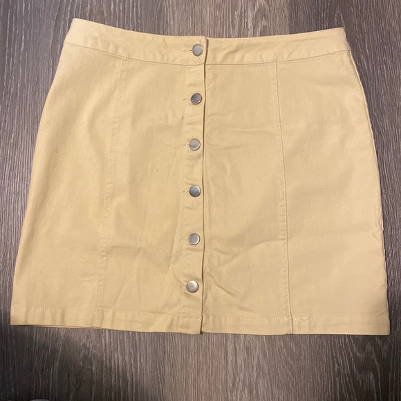 cream denim skirt - Picture 1 of 2
